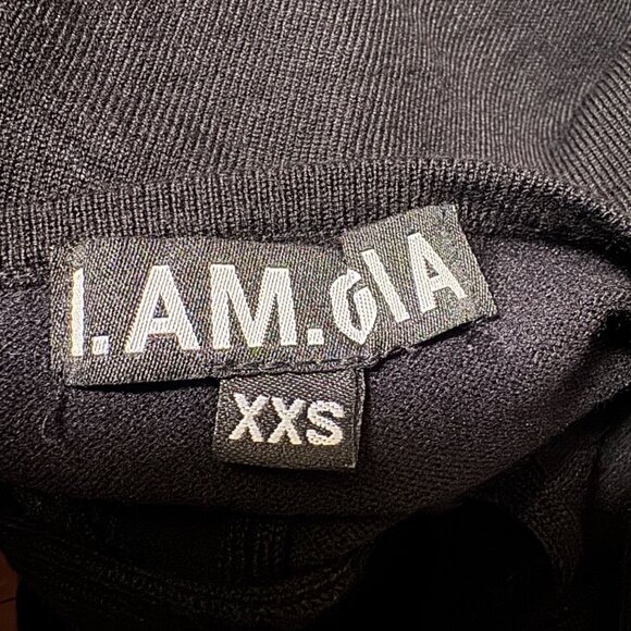 I.AM.GIA Black Knit Embellished Womens Set pant/top sz XXS black flared nwot - Picture 3 of 15